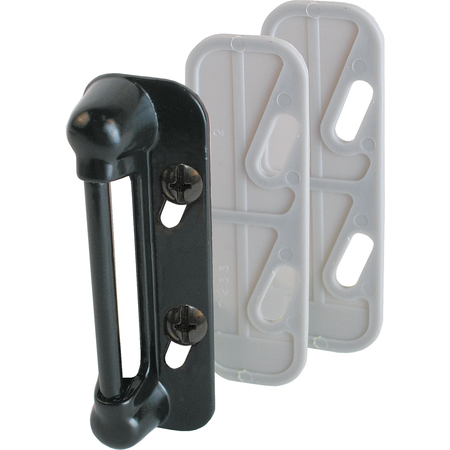 PRIME-LINE Aluminum Painted Black, Spring-Loaded Screen Door Strike Plate Single Pack K 5004